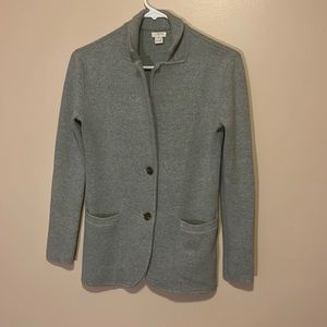 J.Crew Women’s Soft Knit Gray  Sweater Jacket XXS 2-buttons 100%